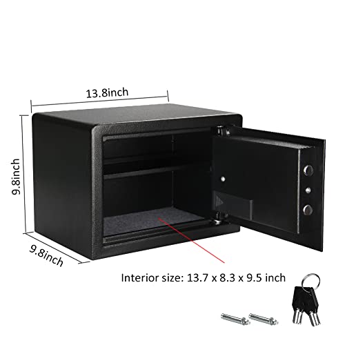 Jovilife Fireproof Safe Fingerprint Lock Cabinet Security Box - 0.8Cubic Feet,Best Money Safe,Home Keypad Depository Safe Backup Keys – Cabinet Safes,Protect Money, Guns, Jewelry,Documents, Passports #TOP1