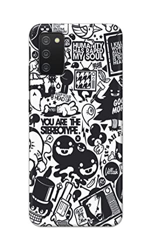 Image of Printed Hard Back Cover Case for Samsung Galaxy M02s | Samsung A02s | Samsung F02s | Samsung A03s Back Cover (Mixed Cartoon) -1302