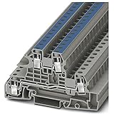PHOENIX CONTACT UTI 6-L/N Installationsetagenklemme mit Schraubanschluss, 4 Anzahl der Anschlüsse, AWG 24 - 8, 6mm² Nennquerschnitt, Grau, 50 Stück