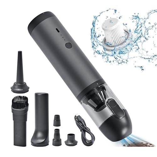 PAFXMT 16000PA Powerful Cordless Vacuum Cleaner, Mini Cordless Vacuum Cleaner, Low Noise 4 in 1 Wireless Car Vacuum Cleaner with Light Weight, Mini Cordless Vacuum Cleaner with LED Light for