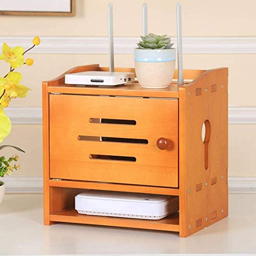 Schwimmendes Regal Aufbewahrungsbox aus Holz Regalhalterung/Halter/Ständer für WLAN-Router TV-Box Set-Top-Box Streaming-Gerät Spielekonsole