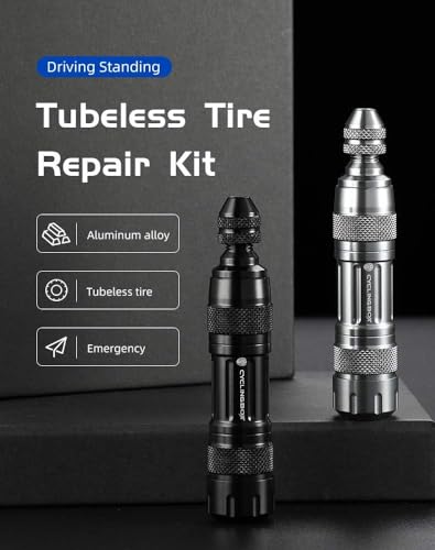ACECYCLE Kit de Reparación de Neumáticos Tubeless, Herramienta de Neumático de Bicicleta Portátil con 5 Bandas de Goma y 3 Brocas - imagen 2