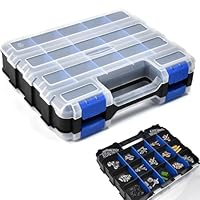 VGECEE Werkzeug-organizer Sortmaster 34 Fächer Werkzeug Kleinteile Organizer Box Koffer Aufbewahrung Werkzeuge Kleinteile Doppelseitige Schrauben Sortierbox Sortierboxen Werkstatt (32 * 27 * 8cm)