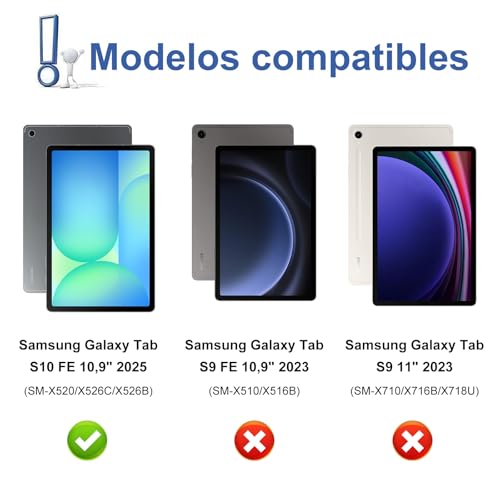 Funda con teclado para Samsung Galaxy Tab S10 FE+ 13.1 Bluetooth magnético español 2