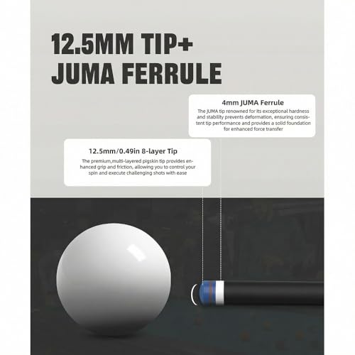 Set de taco de billar de fibra de carbono 58" miniatura 5