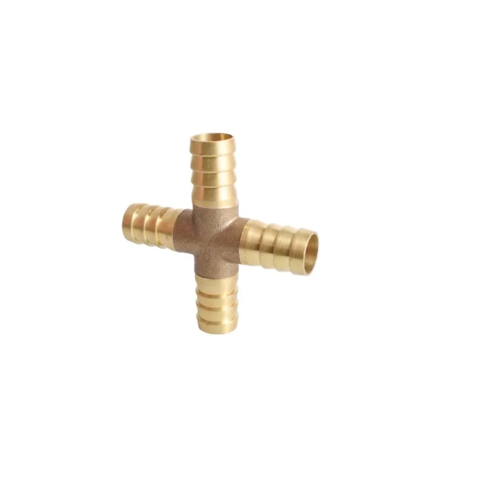 4 5 6 8 10 12 14 16 19 25mm Portagomma in ottone Portagomma dritto Tee Y Croce Raccordo a 2/3/4 vie Connettore splitter Casa Giardino(Cross,25MM_5 PCS)