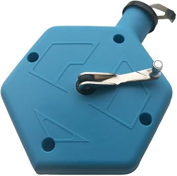 ZY500 100-Foot Chalk Line ReelChalk NOT Included, 1.5mm String Blue for Measuring and Layout
