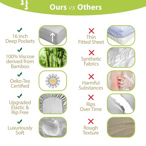 BAMPURE 100% Rayon from Bamboo Sheets Queen Size - 4pc Cooling Sheets Queen by BAMPURE - Used condition - Image 5