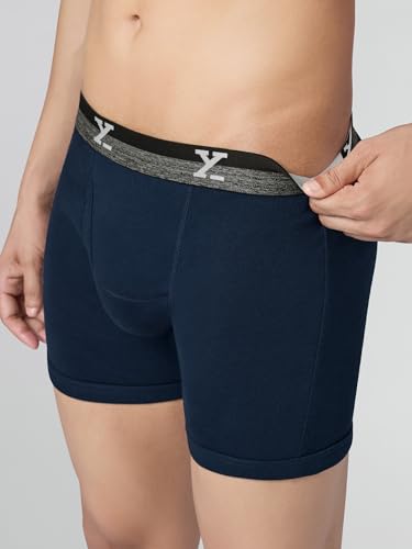 Image of XYXX Men's Nova Cotton Boxer Brief for Men Pack of 2 |Regular Fit with intellifresh No-Marks Waistband | Solid Underwear for Men Combo