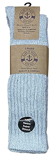 6 Pairs Of Yacht & Smith EXTRA THICK Slouch Socks for Women, Extra Heavy Slouchy Ladies Cotton Crew Boot Socks3