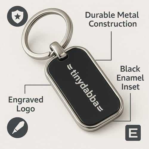 tinydabba Custom Engraved Metal Keychain – Personalized Laser Engraving by tinydabba - 3