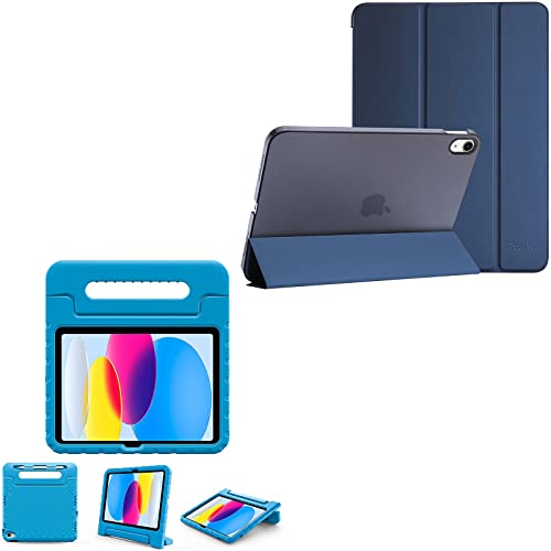 ProCase Amazon ProCase Slim Trifold Case Bundle with Kids Case for iPad 10th Gen 2022
