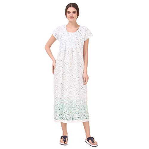 CIERGE Women's Cotton printed Ankle Length Nighty (Free Size; Pack of 2) Multicolour - Image 2