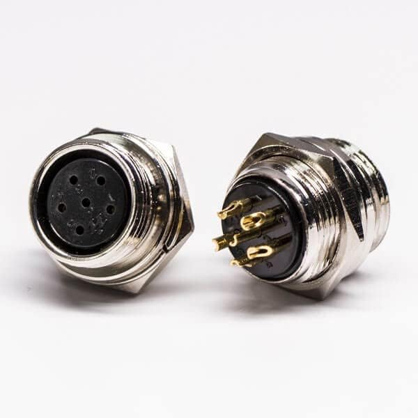 10pcs GX16 6 Pin Female Socket Aviation Connector Reversed