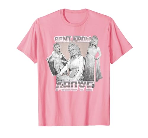 Dolly Parton Sent from Above Retro T-Shirt, Men, Pink, XX-Large