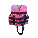 Oceans7 US Coast Guard Approved, Child Life Jacket, Type III Vest, PFD, Personal Flotation Device, 30 to 50 lbs, Pink