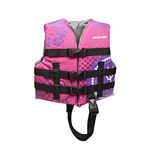 Oceans 7 US Coast Guard Approved, Child Life Jacket, Type III Vest, PFD, Personal Flotation Device, Pink