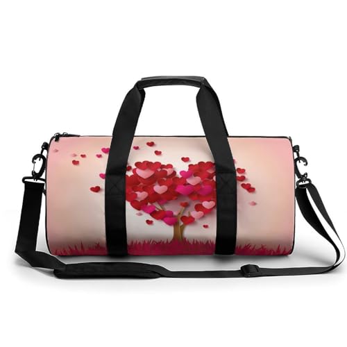 Sac de sport Arbre de l'amour format 45x23x23cm compact pour gym