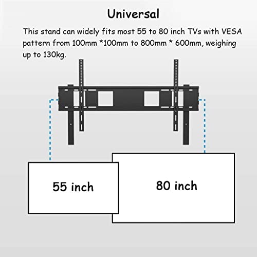 Soporte para TV móvil de piso para TVs de 55 a 80 pulgadas miniatura 3