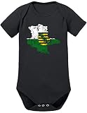 TShirt-People Sachsen Freistaat Bundesland Baby Body 56 Schwarz