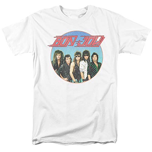 Bon Jovi Bon Sphere Unisex T Shirt, White, Medium