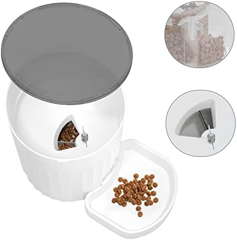 Sailosun Cat Feeder Automatic with Timer, Pet LCD, 3L Dry Food Dispenser & Feeding Bowl, Operates on Batteries or Electricity, Programmable Portion Control for up to 4 Meals (Upgrade)
