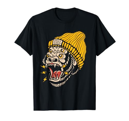 Gorilla Inked Flash Old School Ink Addict Tatouage traditionnel T-Shirt