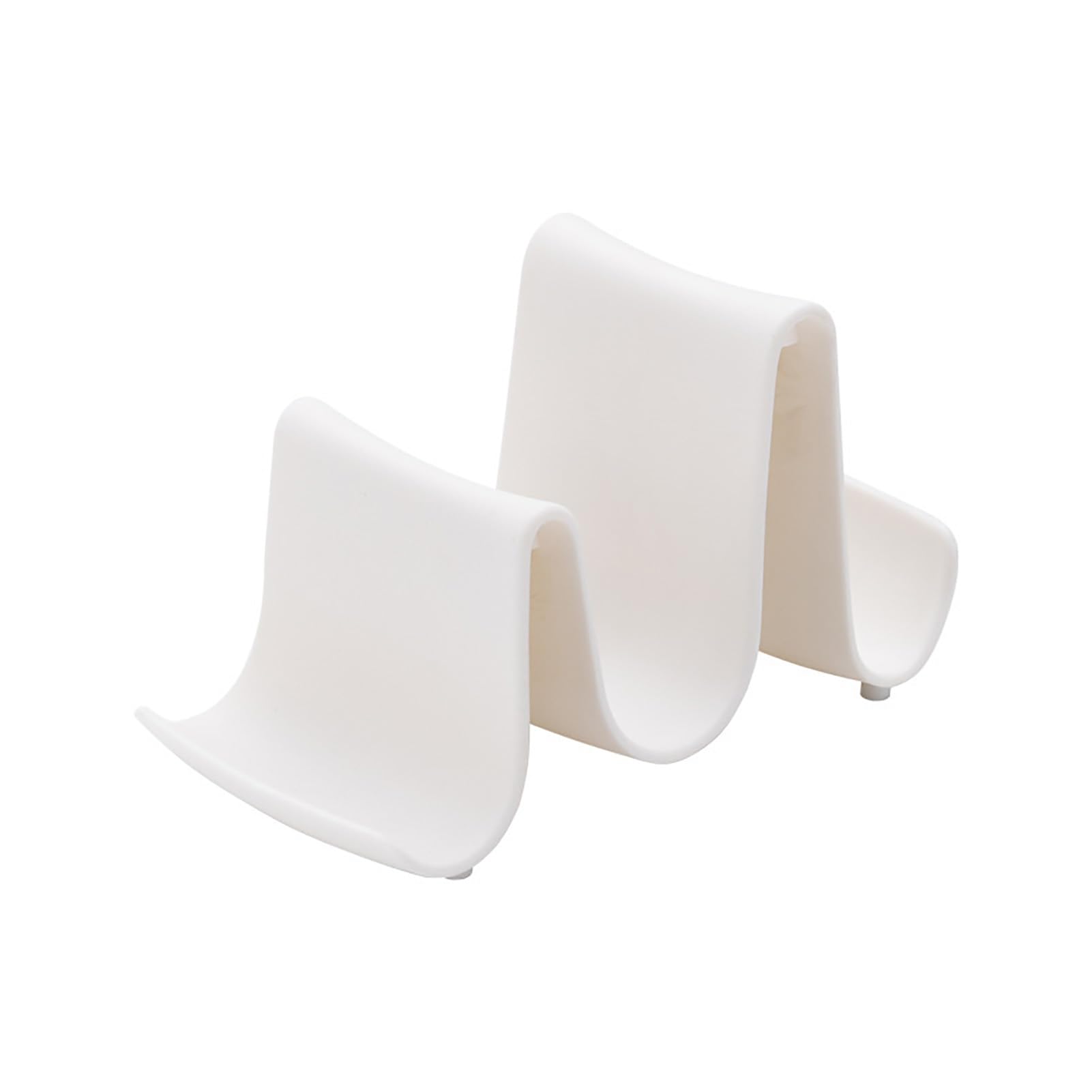 Omabeta Soporte para Tapa de Olla, Estante para Utensilios de Cocina Eficiente, Tipo Ondulado, para Encimera, Hecho de PP, 1 Soporte para Tapa de Cuchara para Cocina