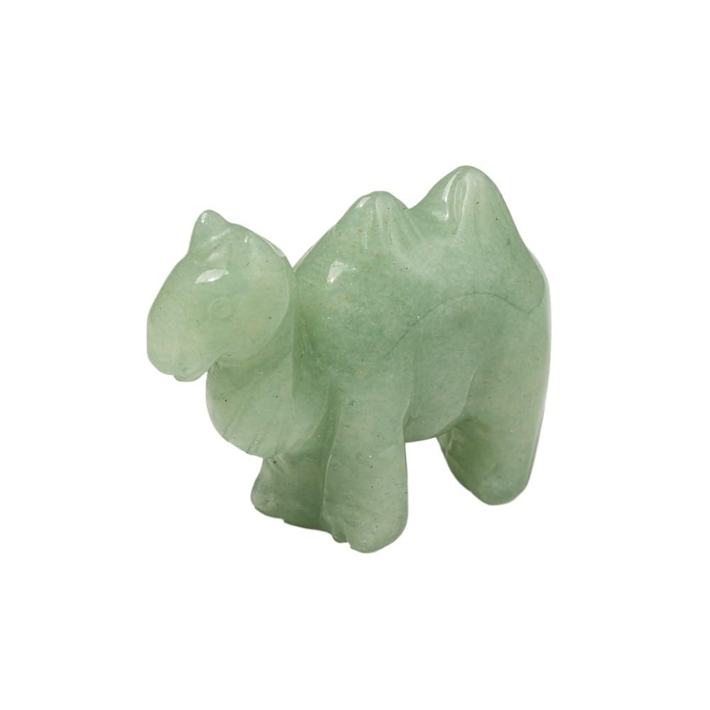 HUFFA Natural Crystal Camel Carving - Tiger Eye & Amethyst Stone - Unique Home Office Decoration