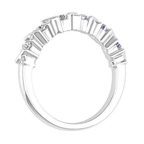 1/4 Carat Round Diamond Wedding Band Ring in 10K Gold2