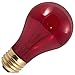 Bulbrite Incandescent A19 Medium Screw Base (E26) Light Bulb, 25 Watt, Transparent Red