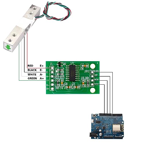 Heemol HX711 Wägezellen-Module,Drucksensor-Module,24-Bit-Präzisions-A/D-Modul für DIY 6 Stück.