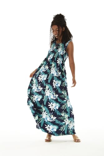 Image of Family Matching Hawaiian Clothes, Orchid Breeze Navy | Lightweight 100% rayon • Family matching outfits • Beach vacations • Luaus • Cruises • Family photos