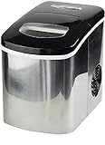 CMOLVUR Eiswürfelbereiter, Maker Maschinenherstellung Edelstahl 220-240V 10kg Geringe Betriebsgeräusche Geschmacksneutral Leicht zu Reinigen Schwarz Makers