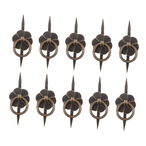 KOCKSHION 10個 字型アイアンプルハンドル アンティーク調キャビネット家具用引き出し取っ手 耐久性のある属製ワードローブハンドル シンプル