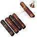 Uniquer 4 Pieces Wooden Sewing Needles Holder Set Retro Engraving Printed Needle Storage Case Box for DIY Sewing Craft Accessories