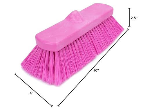 Image of SPARTA 41278EC26 Flo-Thru Plastic Wall Scrub Brush, Equipment Brush With Soft Nylex Bristles For Industrial Kitchens, Hospitals, Commercial Cleaning, 4 Inches, Pink, (Pack of 12)