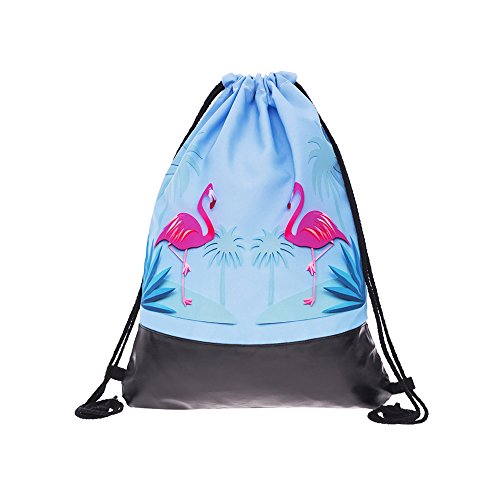 JYSPORT Cordon de Serrage Sacs Flamingos Impression Série Sport Sac à Dos Sac à Dos pour l'extérieur, 46.5 * 36 cm