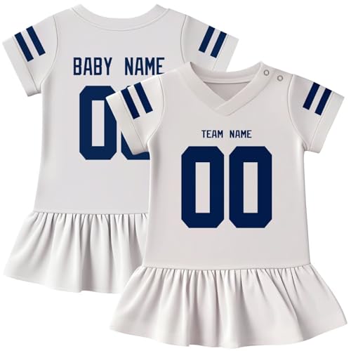 Image of KREDE Baby Clothes Unisex Bodysuit Jersey Style Custom Name Number for Baby Boys