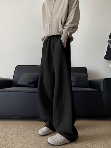Image of dockstreet Men's /Unisex Open Bottom Drawstring Pure Cotton Stretchable Baggy Jogger Pants