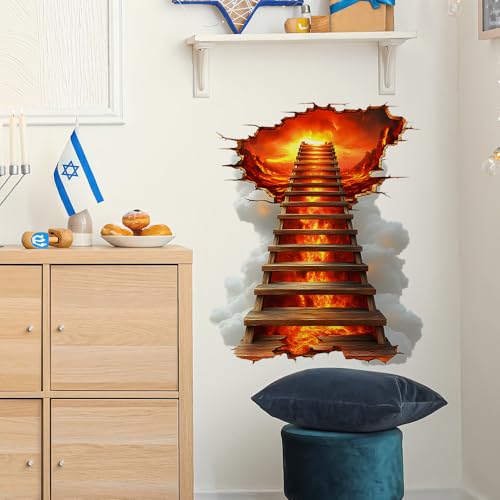 Vinilo Decorativo 3D Volcán Lava Puente Flame Lava miniatura 4