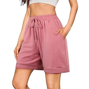 Jezonga Women’s Running Shorts Gym Sport Athletic Jogging Lounge Sweat Shorts Summer High Waisted with Pockets for Yoga Workout