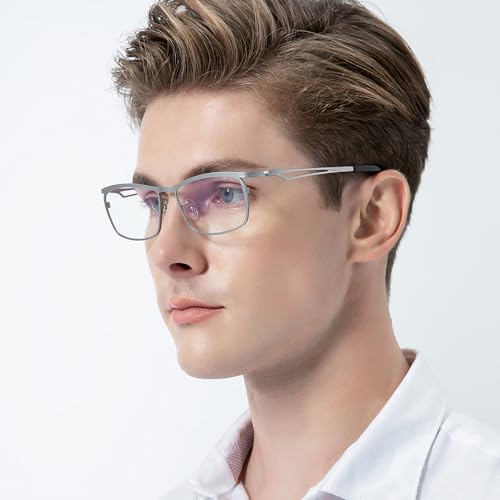 Image of FONEX Pure Titanium Glasses Frame Men Square Eyeglasses Optical Eyewear F85775