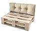 sunnypillow Palettenkissen Auflage Set für Europaletten Indoor und Outdoor Palettenpolster Palettensofa Kissen mit schöner Steppung viele Farben und Größen Rückenkissen 120 x 40, Cremefarben