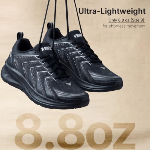 Image of K-Swiss Men's Mellow Running Shoe - Lightweight Fashion Sneaker Cross Training Shoe for Jogging Walking