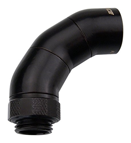 Koolance ADT-DXG90-BK Fitting Single, Black* Swiveling 90-Degree, G 1/4 BSPP