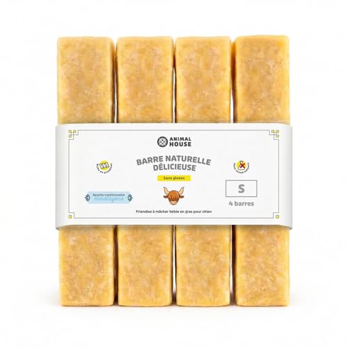 Animal House Lot de 4 Barres de l'Himalaya à mâcher, 100% Naturel, renforce l'hygiène buccale, Forte et Durable, Disponible en Toutes Tailles, sans cruauté (4, S)