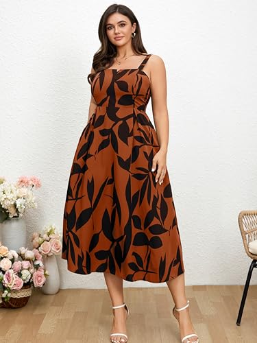 Image of RWJ Women's Plus Size Dresses with Pockets V-Neck Sleeveless Maxi Dress for Wedding Guest Dress Formal Cocktail