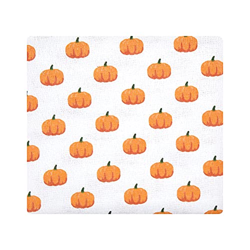 Image of Hudson Baby Unisex Baby Cotton Flannel Receiving Blankets Bundle, Pumpkin Truck, One Size