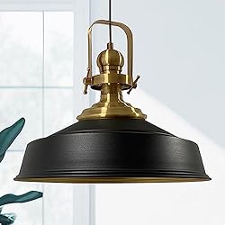 Lamparas Colgantes Antiguas bamyum Asletl Antiguo Lampara Techo Colgante Metal 40 cm, Lamparas Cocina, Lampara Techo Dormitorio E27, Comedo, Salon, Lamparas Mesa Comedor para Niños y Adultas, Lámpara Colgante de Cocina Negro